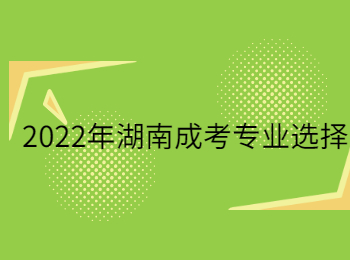 2022年湖南成考專業(yè)選擇